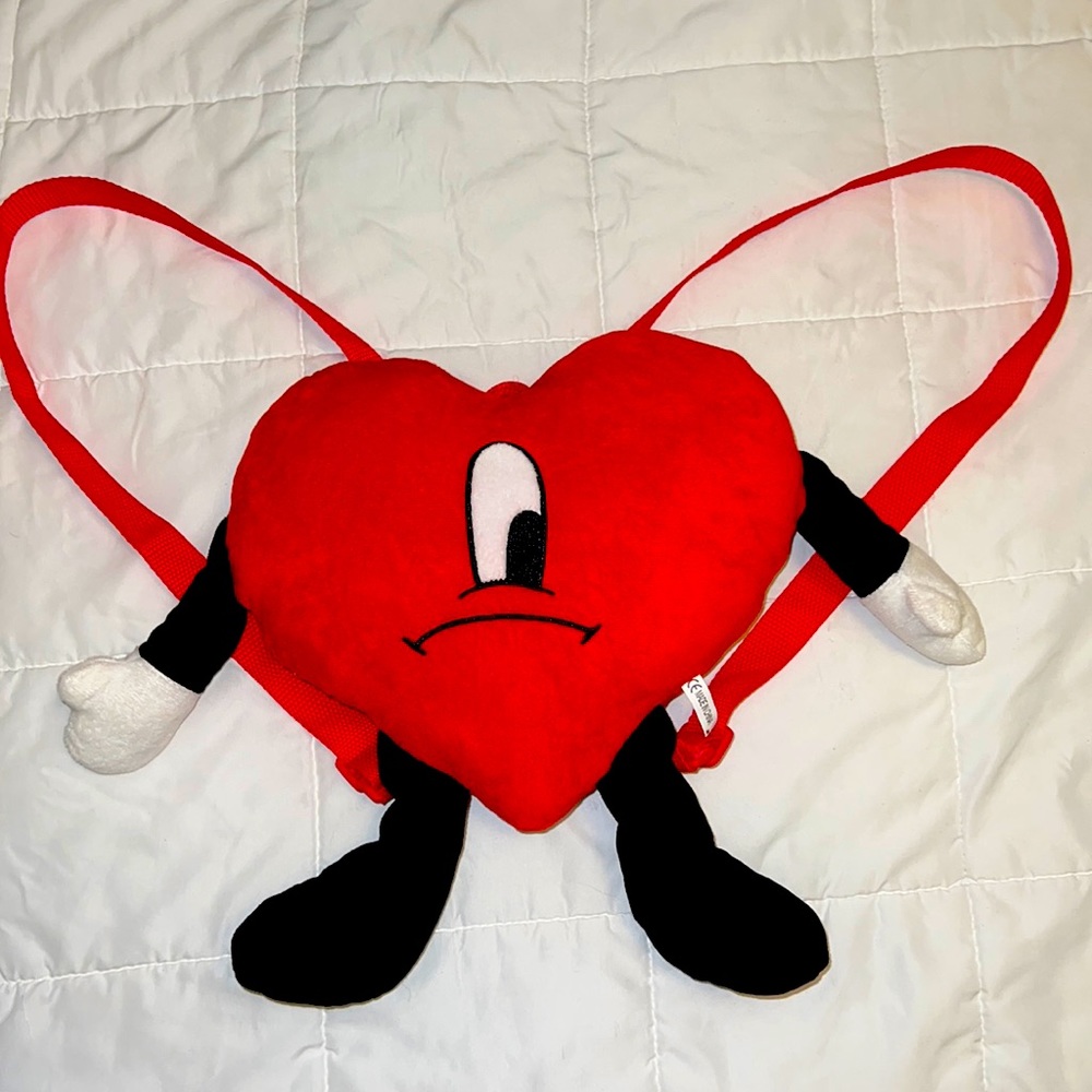 Bad Bunny heart backpack